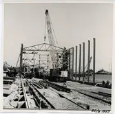 Verkstad för träfartyg, montering av takstol