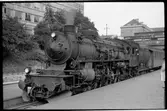 Ånglok vid Århus järnvägsstation.
