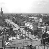 Diverse bilder, 1958.
Utsikt över Örebro, Stortorget och Nikolai kyrka.