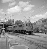 Statens Järnvägar, SJ F 603. Tåg vid södra utfarten Centralstationen.