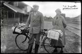 Gårdfarihandlare med sin cykel