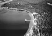 Flygfoto över Axamobadet i Jönköping. Nr 242/1956