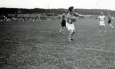 Vid invigningen av fotbollsplan 1949.
Nedanför prästgården Gamla Riksv. 
Nuv. COOPs parkeringsplats.