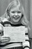 Annette Johansson, 10 år, har fått skattsedel