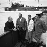 Ny ledare för ishockeyn. Från vänster: Rickard Collstam, Erik Holfve, Roger Wåhlberg och Sten Jansson (kallad 