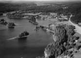 Flygfoto över Nissafors i Gnosjö kommun, Jönköpings län. Nr 1650/1958