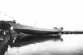 Första nybyggda båten under Brodin, vid Gävle Varv.