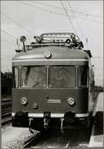 Turmtriebwagen Deutsche Bahn, DB BR 701 6225. (Servicefordon med höjbar arbetsplattform). Senare beteckning; Trafikaktiebolaget Grängesberg - Oxelösunds Järnvägar, TGOJ Q13 9351, en elrevisionsvagn av tysk tillverkning.