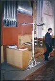 Munktorp sn, Köping kn.
Kyrkorgeln med kantorvärmare. C:a 1994.
