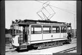 Aktiebolaget Stockholms Spårvägar, SS A3 164, linje 4, som gick mellan Skanstull och Hornstull. Fotograferad vid Hagalund järnvägsstation.