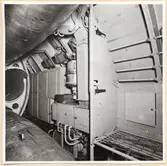 Torpedrummet. SB sida (bordvart torp.mag.) sedd akterifrån.