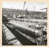 Före utdockning (sjösättning) 21/9 1962