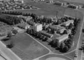 Flygfoto över Rosenlund i Jönköping.  Nr: 1185/1957