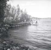 Misterhults socken, rester av kaj gjord av stockar vid Solstad gruva.