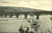 Vykort med motiv över Kävstabron i Indal.