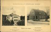 Vykort med motiv över Sundsvalls Enskildabanks två kontor.