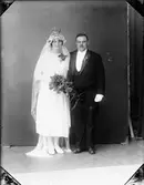 Ateljéporträtt - brudpar, Östhammar, Uppland