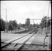 Plankorsning vid Storängens station, Saltsjöbanan.