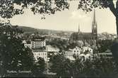 Vykort med motiv över Gustav Adolfs kyrka.