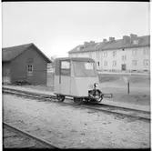 Vagn på smalspår i Ockelbo.