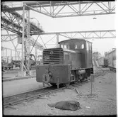 Dala - Ockelbo - Norrsundets Järnvägar, DONJ växellok Schoema på pappersmassa-fabriken i Norrsundet.