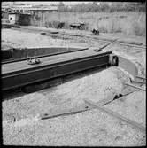 Del av vändskiva på bangården i Köping.