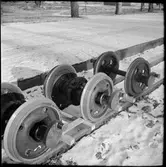 Hjulaxel på smalspår.