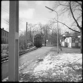 Motorvagn vid hållplats på Djursholm i Stockholm.