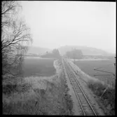 Del av järnvägsspår.