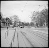 Aktiebolaget Stockholms Spårvägar, SS linje 7 Norrmalmstorg - Djurgården vid Djurgårdsvägen vid Allmänna Gränd.