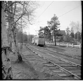 Aktiebolaget Stockholms Spårvägar, SS A29 197 linje 16 Slussen - Mälarhöjden i trafik på Hägerstensvägen.