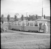 Norrköping Spårvägar, NS M67 143 vid hållplats Fridvalla.