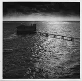 Första kallbadhuset på Falkenbergs strand. Anlades på 1800-talet. Sedan 