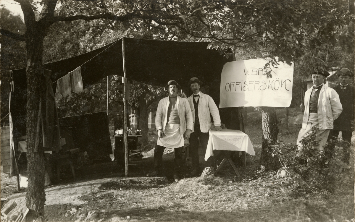 Axel A W Swinhufvud, Landstormens mobilisering 1914, V. bataljonens officerskök.