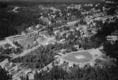 Flygfoto över Hestra i Gislaved kommun, Jönköpings län. Nr 1114/1961