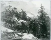 Norberg sn, Norberg.
Forkörning. Målning av J-P Wallander.