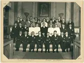 Vänersborg. Elfsborgs läns Dövstumskola, senare Vänerskolan. Gruppbild, konfirmation