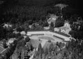 Flygfoto över Hässleby sanatorium i Eksjö kommun, Jönköpings län. 758/1964