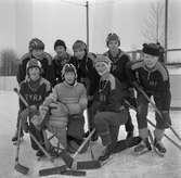 Kvartershockey finallag. 
9 februari 1959.