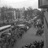 Första maj tåg. 
2 maj 1959.