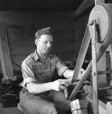 Toffelfabrik i Finnerödja. 
13 juni 1959.