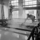 Man i arbete vid PM 4, virapartiet, på pappersbruket Papyrus i Mölndal, 6/5 1955.