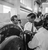 Reportage från pappersbruket Papyrus pressvisning i Mölndal, 29/8 1955.