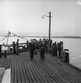 Reportage från pappersbruket Papyrus pressvisning den 29/8 1955. Göteborgs hamn.