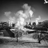 Byggnad nr 6 på pappersbruket Papyrus i Mölndal, 1/2 1960.