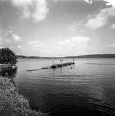 Ätrafors kraftstation, 25/7 1960. Dammen.