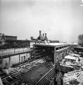 Gjutning vid byggnad nr 9 på Papyrus i Mölndal, 29/1 1965.