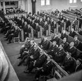 Utdelning av pappersbruket Papyrus minnesgåva 1965. Mölndals kyrka, 9/11 1965