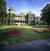 Pappersbruket Papyrus disponentbostad Villa Papyrus sedd ifrån parken. Mölndal, 16/9 1966.