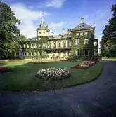 Pappersbruket Papyrus disponentbostad Villa Papyrus sedd ifrån parken. Mölndal, 16/9 1966.